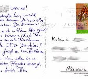 Eine Postkarte schreiben