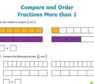 Comparaison et classement des fractions supérieures à (>) 1