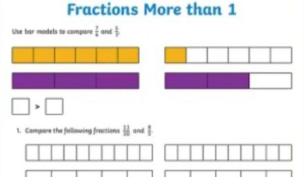 Comparaison et classement des fractions supérieures à (>) 1