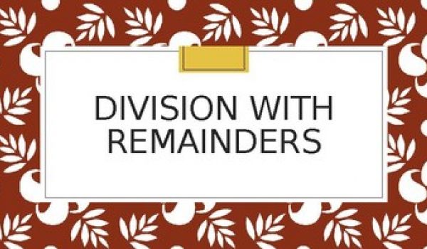 Division avec et sans reste