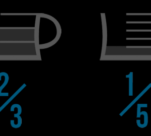 Fractions 1/5, 1/10, 1/100