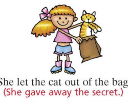 The cat's out of the bag (Idioms)