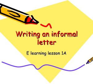 Lettre informelle pour l'école secondaire