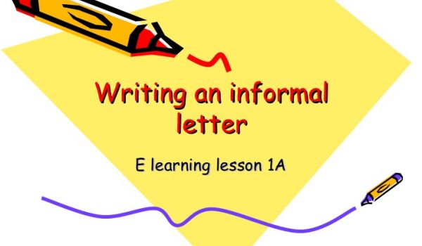 Lettre informelle pour l'école secondaire