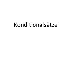 Konditionalsätze