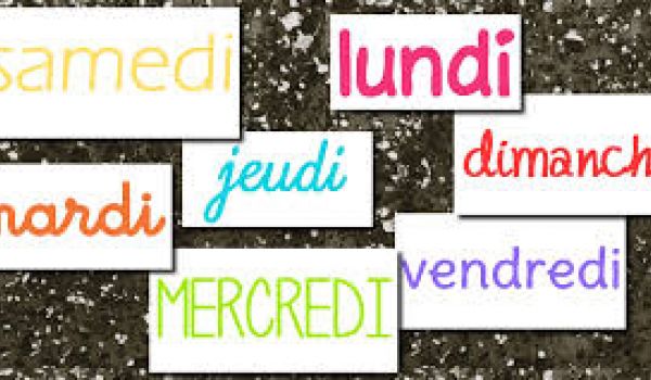 Les jours de la semaine