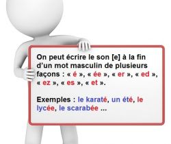 Les noms masculins en 'é', 'er', 'ier'