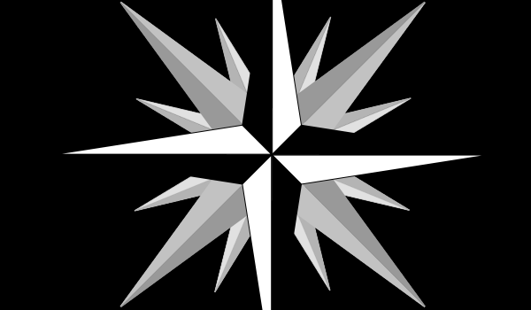Les points cardinaux et les points intermédiaires de la boussole