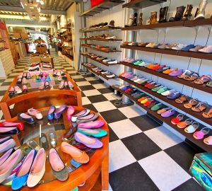 At the shop/shoe shop