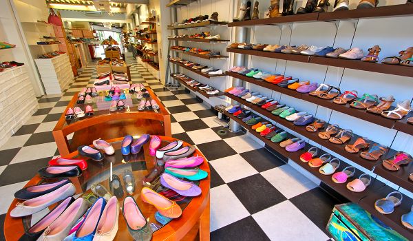 At the shop/shoe shop