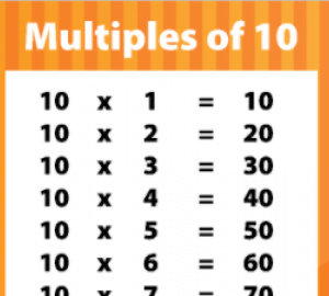 Multiples de 10 à 100