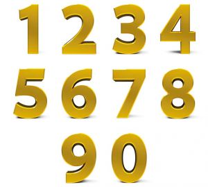 Numéros zéro et comptage 1 à 9