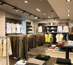 At the shop/clothing store
