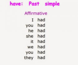 Tenses-2 Past Simple of 'To have' & 'To do'