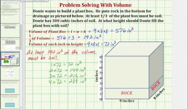 Résolution des problèmes concernant le volume - Partie 1.