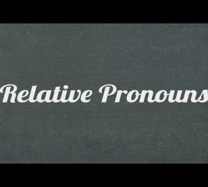 Relative Pronoun 1