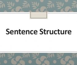 Sentence structure