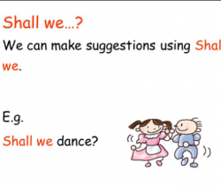 ¿Bailamos? (Un ejercicio de sugerencias, por ejemplo, vamos a ... aprender algo nuevo: inscribirse para la danza, la música, la cocina, etc ...)