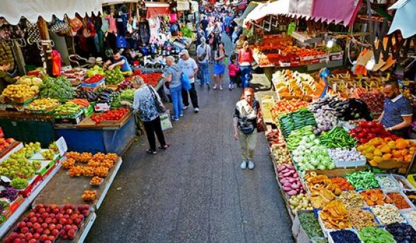 At the shop/street market