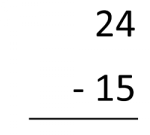 Soustraction des nombres à deux chiffres impliquant une comparaison.
