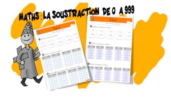 Soustraction jusqu'au nombre 999 en utilisant la méthode renommer