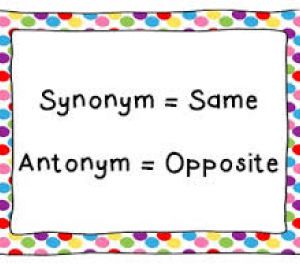 Synonyme et Antonymes