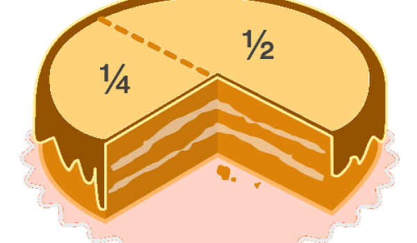 Utilisation de fractions 1/2, 1/4, 1/8 pour décrire des parties d'un groupe ou d'une collection