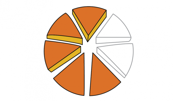 Utilisation de fractions 1/2, 1/4, 1/8 pour décrire une partie d'un ensemble