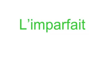 Imperfekt
